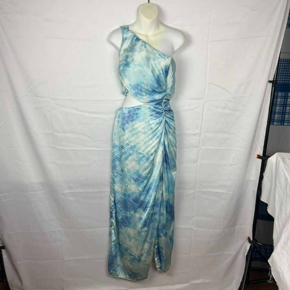 Abercrombie & Fitch Blue Watercolor Maxi Dress - S